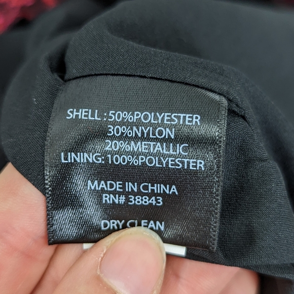 NWT SAM EDELMAN Red & Gold Metallic Brocade Mini Shift Dress, Size 14 - Picture 10 of 12